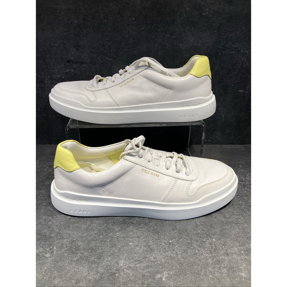 Womens Cole Haan Size 9B Grand Series Sneakers White and Lime Green - Picture 14 of 14